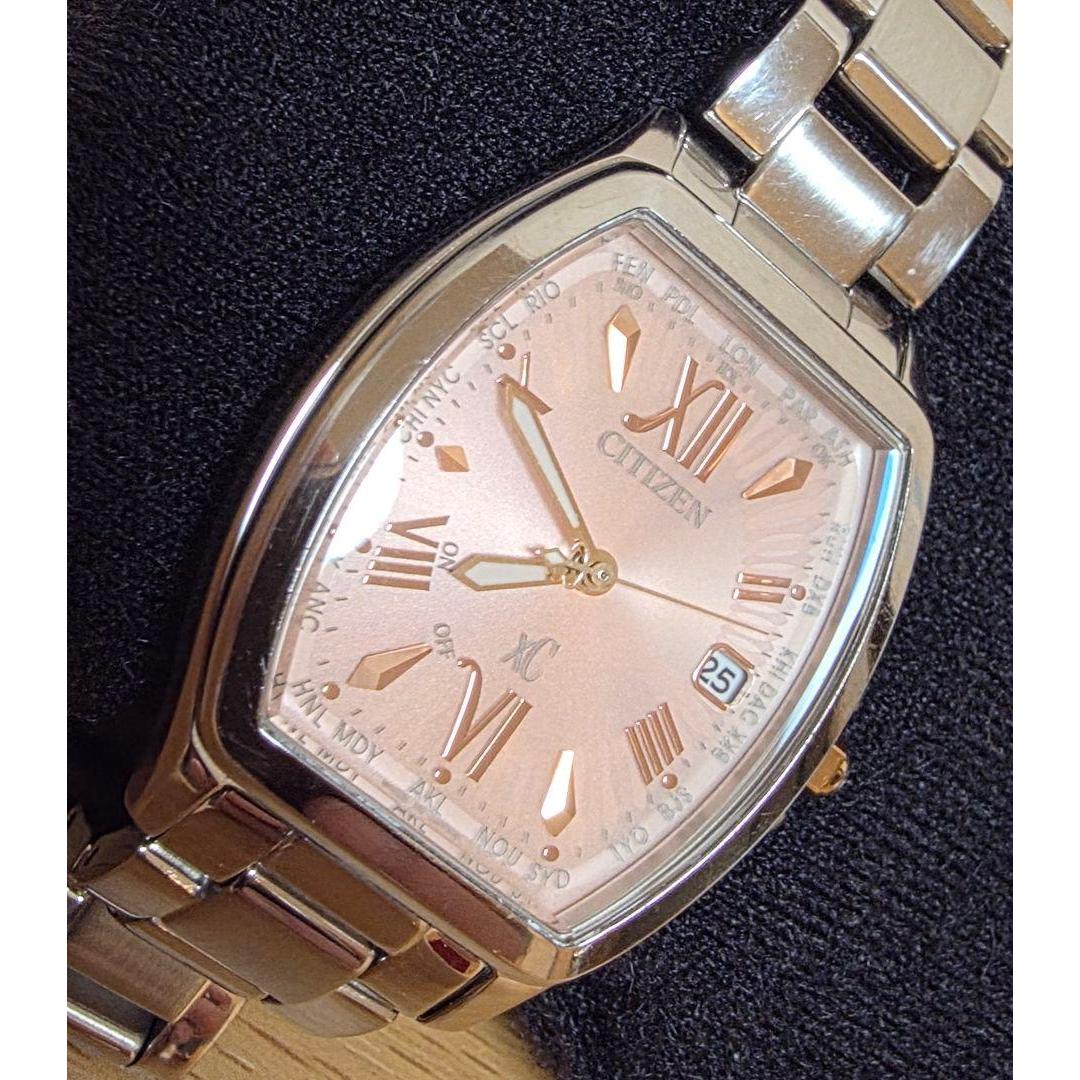 Used Popular tonneau type pink dial new battery xC Citizen
