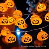 Halloween LED String Lights - Pumpkin, Spider, Ghost, Horror Decor, Marigold Colored Small Lights