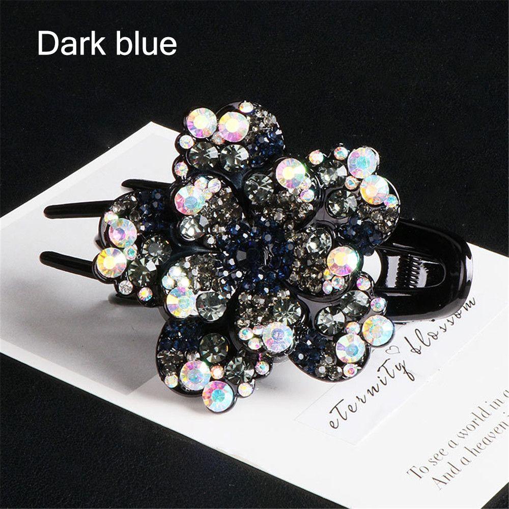 Hair Accessories Hair Clips for Women Ponytail Headwear Hairpin Rhinestone Flower Duckbill Clips