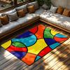 Geometric Area Rug Modern Abstract Carpet Living Room Floor Mat Home Decor Non Slip Indoor Outdoor Doormat Stylish Floor Coverin
