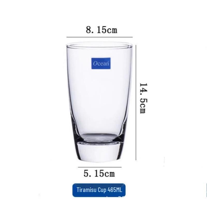 Transparent Ocean Glass Cup: Ideal for Water, Milk, Coffee, Breakfast, or Mouthwash. Perfect for Hot and Cold Beverages.
