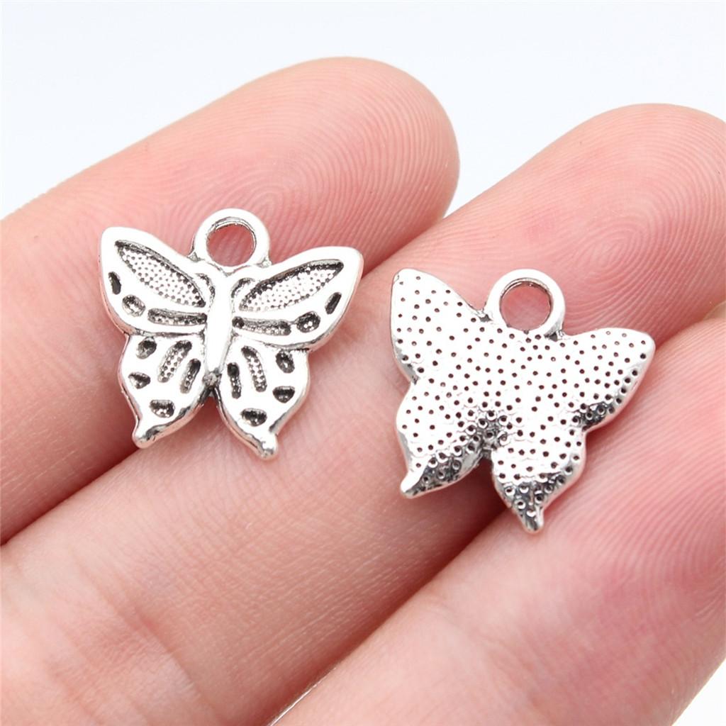 Charms Small Butterfly Pendants Wedding Jewelry Findings ZC114