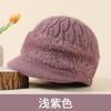 Hat Female rabbit fur fleece thickened knitted hat Warm elderly ear hat Winter cold resistant versatile wool hat