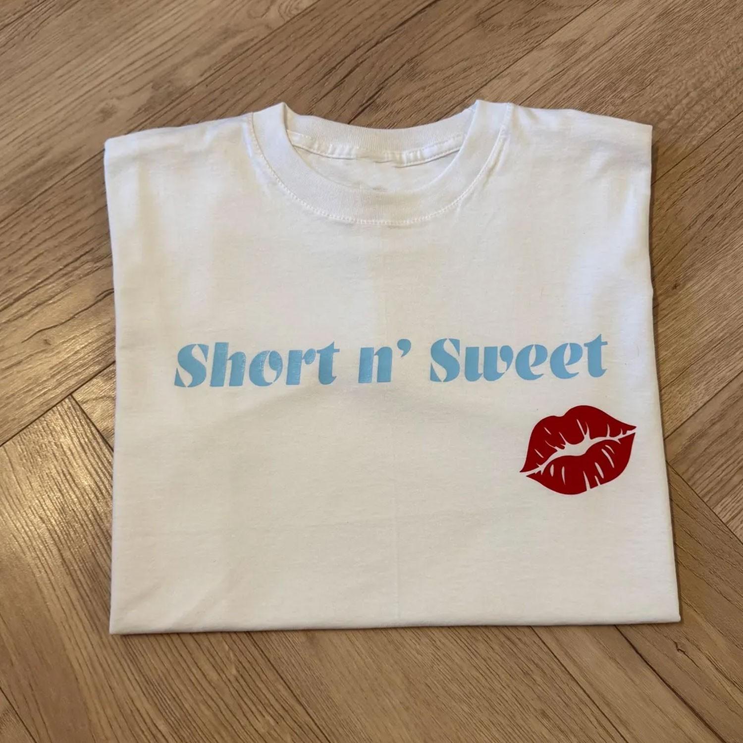 Short N Sweet Sabrina Carpenter Tour Tshirt Gift Fan S