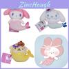 Chaveiro de Pelúcia Sanrio Melody Canela e Purin Sereia Pingente de Bolsa