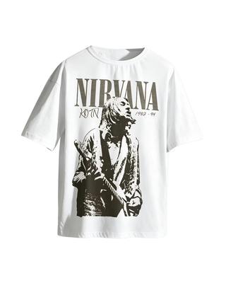 2026 Nyári Nirvana Rock Band Pamut Rövid Ujjú Uniszex Kényelmes Utcai Divat Prémium Y2K Stílusú Felső Divatos Póló