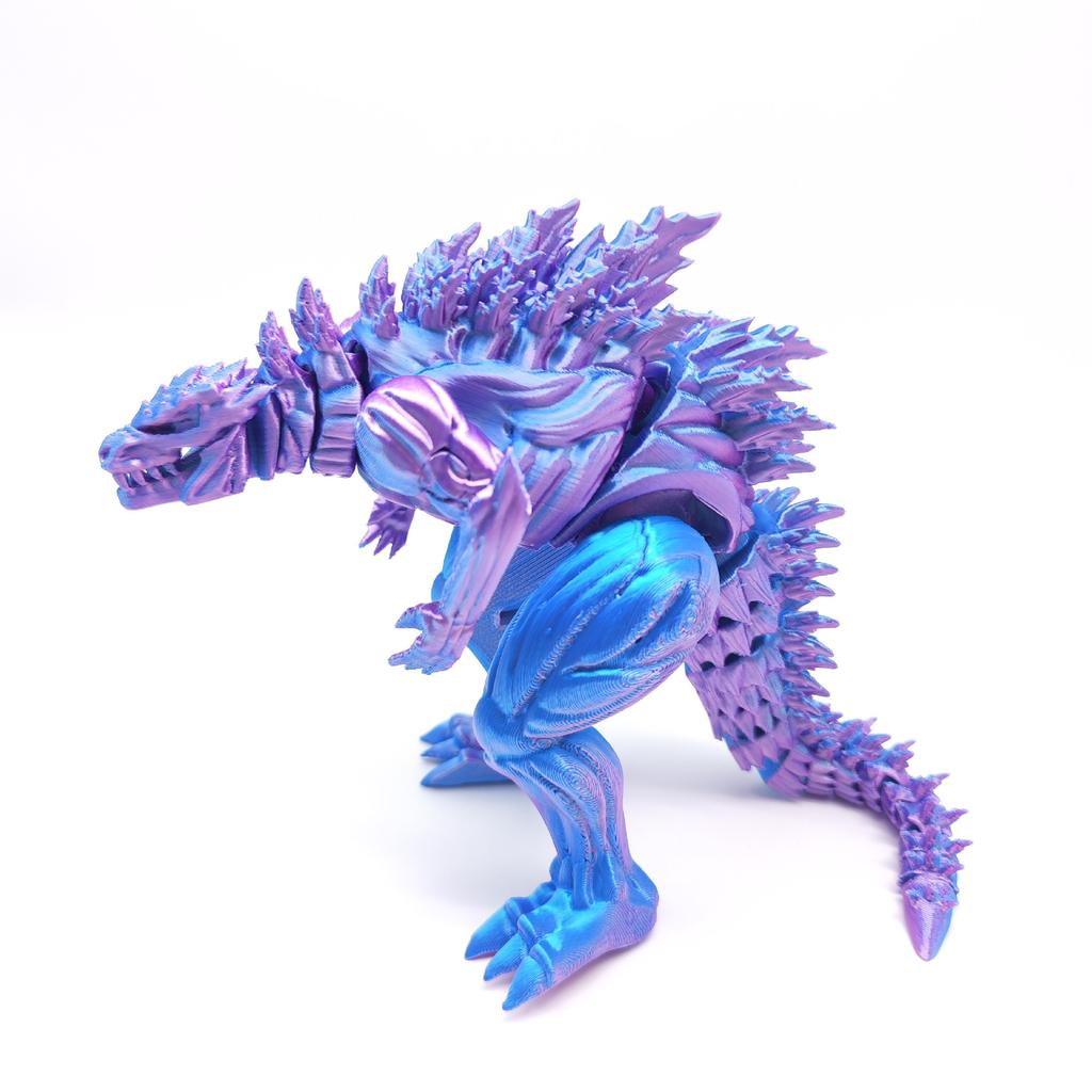 3D Printed Muscle Godzilla Dinosaur Joint Movable Creative Model Figurine for Boys As A Gift Decoration