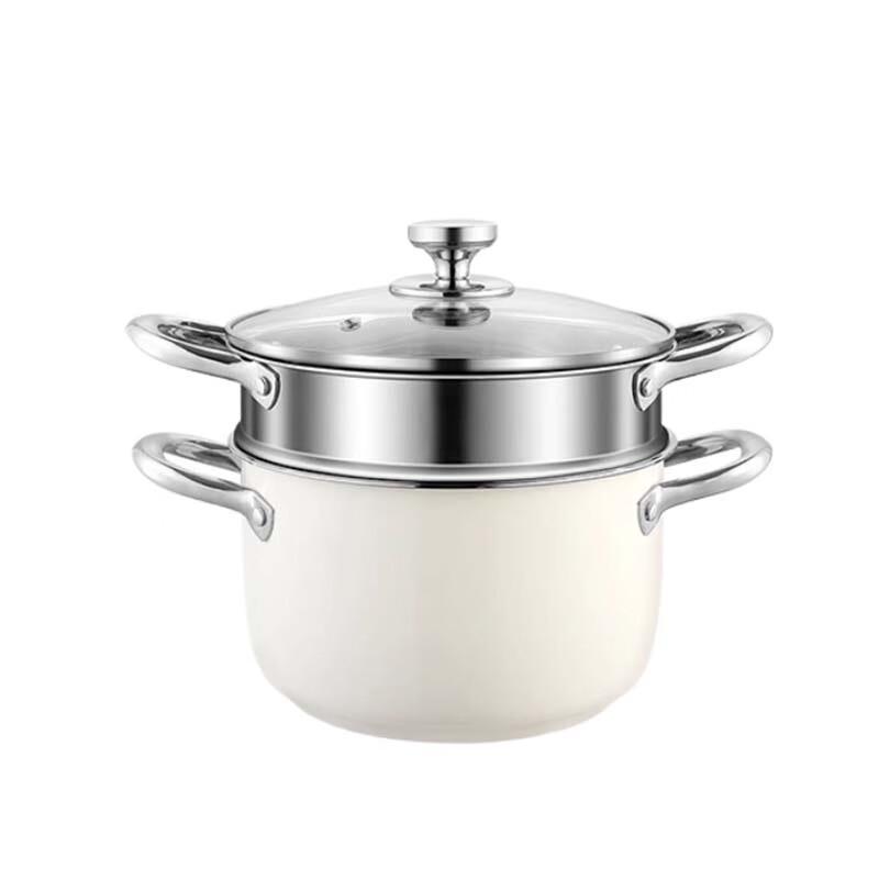 Sule 304 Stainless Steel Double Layer Steamer & Soup Pot
