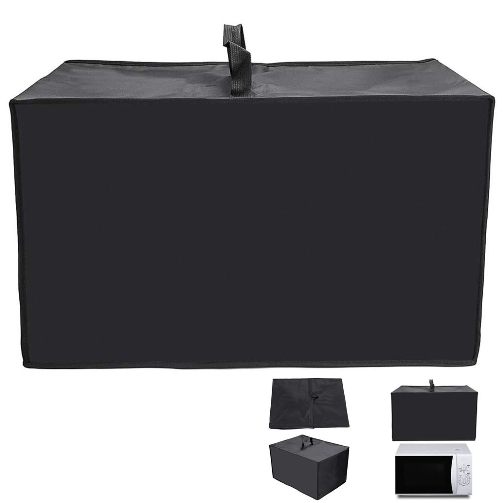 Microwave Cover Black Polyester Oven Waterproof Dust Cover Dustproof Electric Appliance Kitchen Gadgets Protector for Home