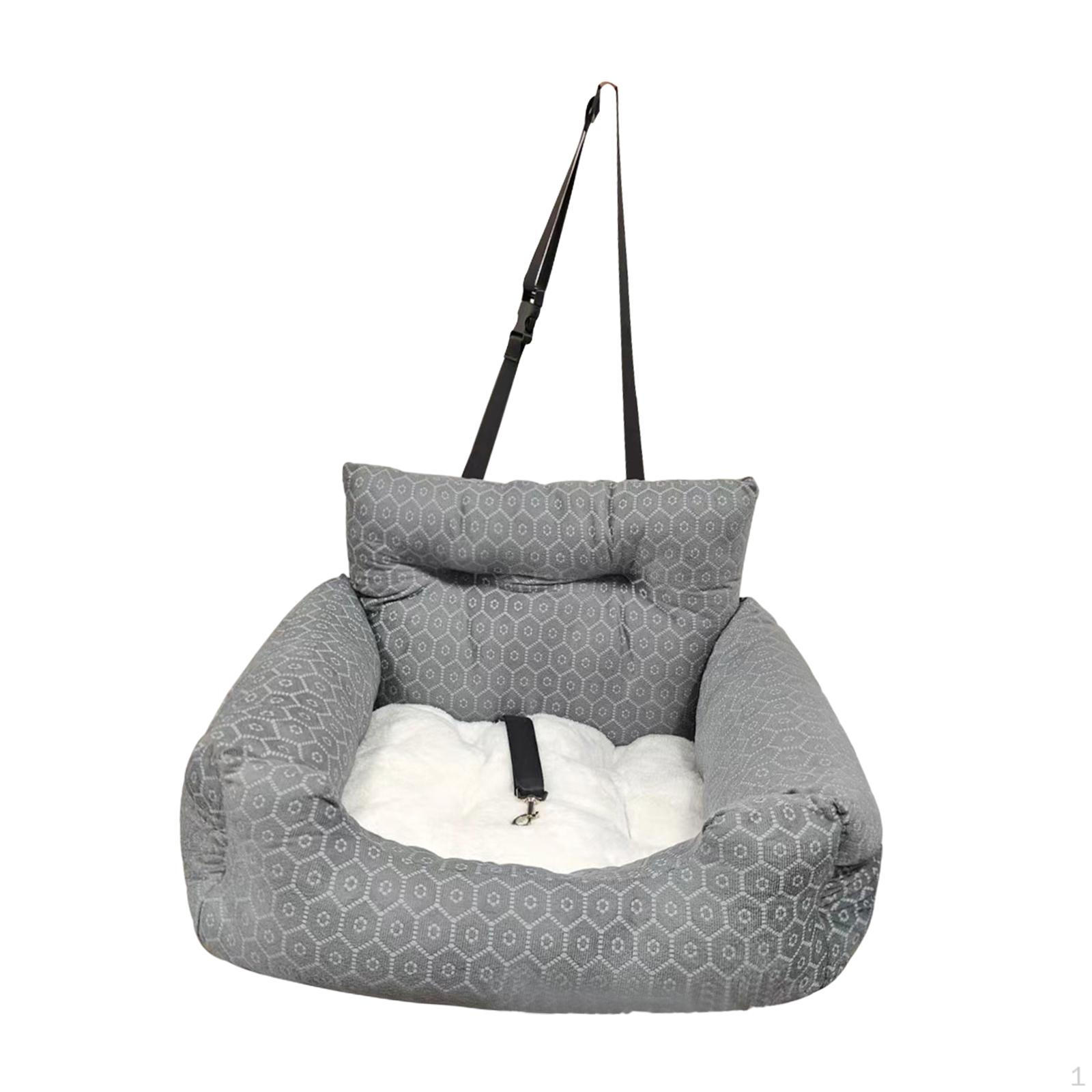 

Booster Dog Car Seat Portable Comfortable Outdoor Kennel Pet SUV for Large Cats Puppies серый