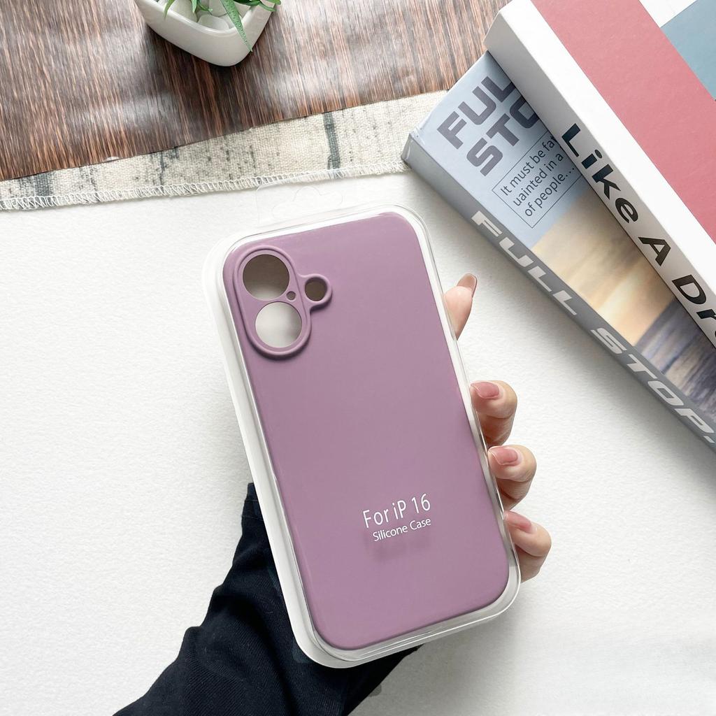 Silicone Liquide IPhone 16/15/14/13 Boîte Apple Silicone Liquide Coque de Téléphone Anti-chute Étui de Protection