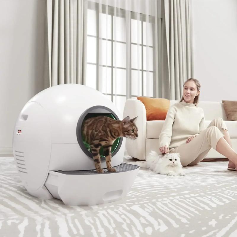 Wholesale Smart Automatic Cat Litter Box (Self-Cleaning) - with App Control, UV Sterilization Cleaning, Safety Anti-Pinch Design