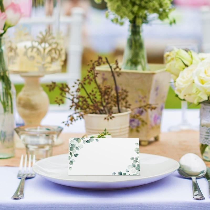 Pack of 100 Elegant Wildflowers Place Cards Table Setting Card Elegant Seating Cards for Weddings and Special Event
