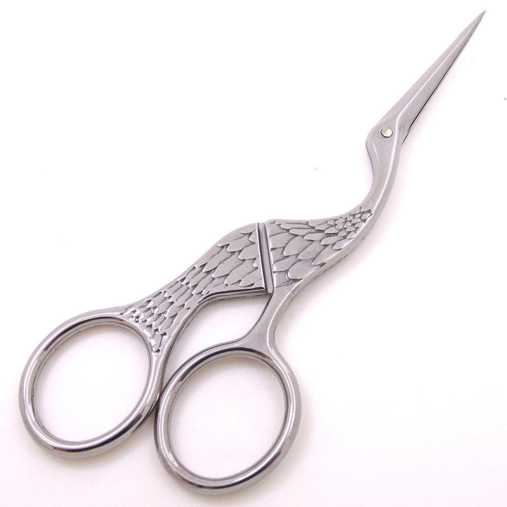 13cm Vintage Style Stork Crane Scissors Antique Cutter Embroidery Tea Scissors Beauty Scissors