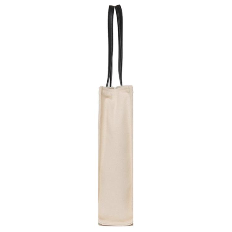 Bally Logo Adjustable Shoulder Strap Fabric And Leather Tote Bag Women Tote Bag Natural 6307790