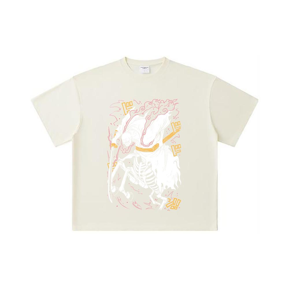 260 GSM Double Yarn 32 Count 100% Cotton One Piece V14 Nusjuro Print Unisex Heavy Cotton T Shirt