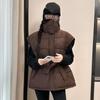 Women's Korean Style Thickened Stand Collar Sleeveless Vest - Autumn/Winter Waist-Cinching Loose Fit.