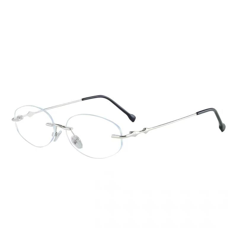 Korean Style Sunglasses Men Women Oval Rimless Anti Glare UV Protection Travel Hiking Outdoor Sun Glasses