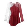 Girls' Ice Skating Leotard Dress Kids Long Sleeve Shiny Rhinestone Ballet Gymnastics Dance Clothes