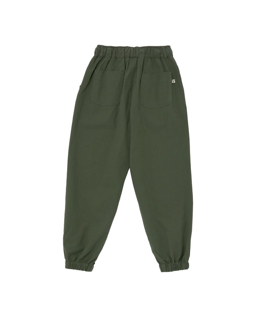 A NOTHING Linen-Cotton Loose-Fit Jogger Pants (Khaki)