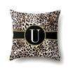 Polyester Pillow Case Decorative Leopard Print Home Furnishing 26 English Letter Printed Pillow Case