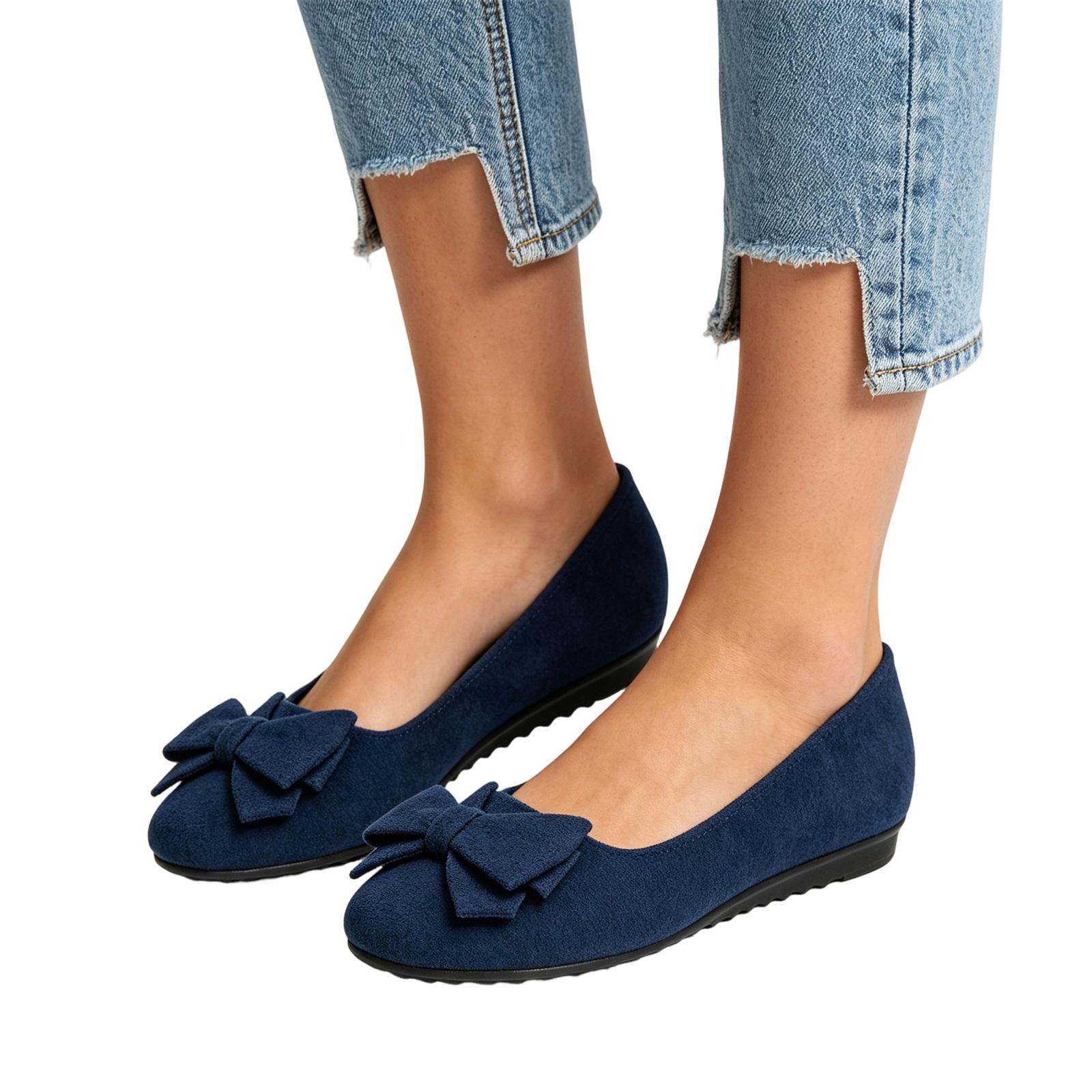 

Women s Fashion Oversized Bow-Decorated Casual Loafers 36 синий