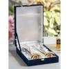 Silver Plated Goblet Flute Wine Glass with Blue Box, Best for Parties, Diwali Gift Item, 100 ML Each, Set of 2