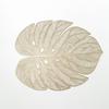 4pcs Green Leaf Shaped Vinyl Meal Mat Suitable For Dining Table Plastic Green Meal Mat Suitable For Wedding Annual Table Decoration Mat