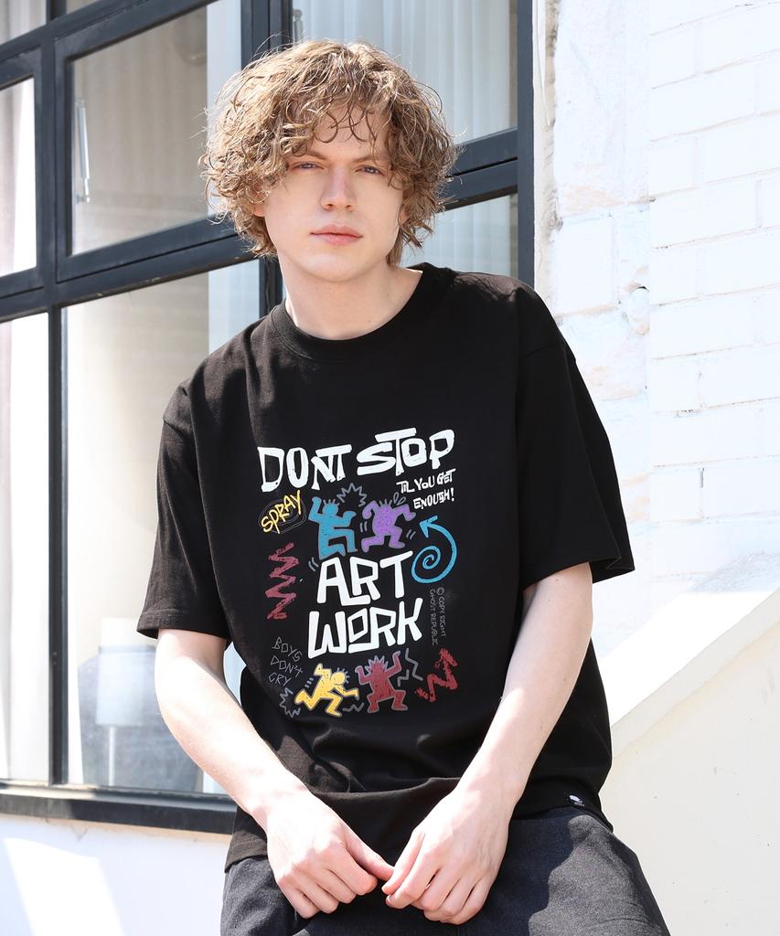 GHOST REPUBLIC Dont Stop Graphic Short Sleeve T-Shirt 2 Colors Gt-370