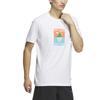 Adidas Round Neck Pullover Letter Print Short Sleeve T-Shirt Men Tops White IS0271