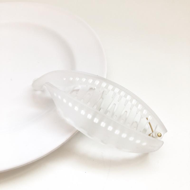 Pferdeschwanzhalter Haarklammern verdicken transparent Gummilack Acryl Bananen Haarspangen Zubehör rutschfeste Zähne Klemmen Haarnadel