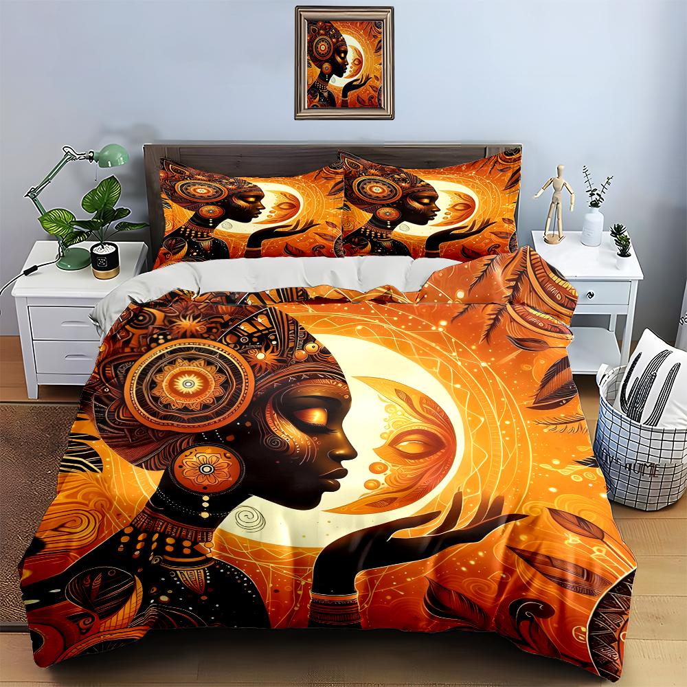 Radiant artistic silhouette. Bedding Duvet cover sets Duvet covers Pillowcases gifts (1 * Duvet Cover 2 * Pillowcases, without duvet insert)