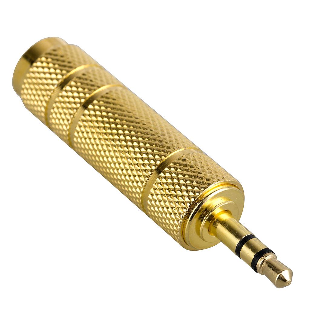 6.5mm 1/4" Female to 3.5mm 1/8" Male Stereo Audio Headphone Jack Converter Plug