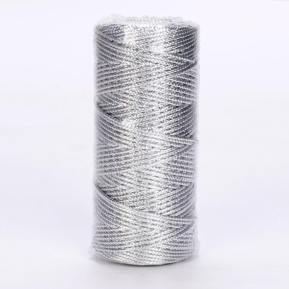 Metallic Yarn Rope Ribbon Gift Wrap Jewelry Making 100M 1.5mm Thread Twine Sewing DIY Macrame Cord String Jewelry Making Decor