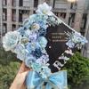 1 Set Artificial Flowers Graduation Decorations Flower Kit DIY Assorted Cap Stickers Glitter Number