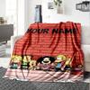 Name Custom Mafalda Cartoon Print Flannel Blanket High Quality Warm Comfortable Cover for All Seasons Perfect for Gifts Home Decor