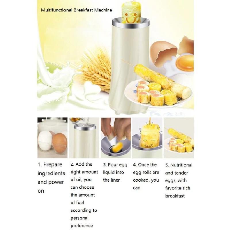 Mini Electric Egg Boiler Automatic Eggs Roll Maker Omelette Breakfast Machine Cooking Tools Egg Master Sausage Burrito