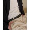 Daks Black Premium European Imported Leather Check Line Automatic Belt