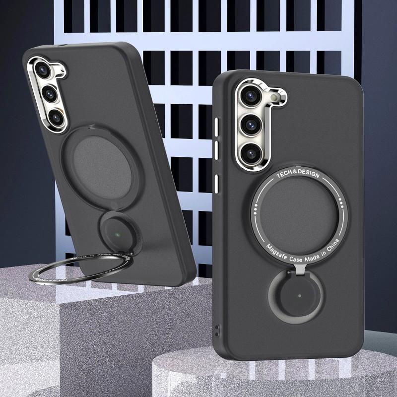 Applicable To Samsung S25ultra Invisible Bracket Magnetic Suction Apple S23plus Fulcrum Rotating Bracket Mobile Phone Case S26