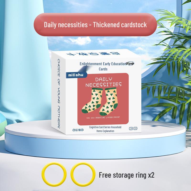 Tear-Resistant Animal Education Cards for Kids: Double-Sided Character Recognition & Baby Enlightenment Cards with Pictures
