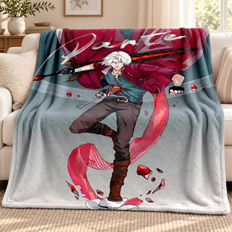 Devil May Cry blanket Flannel Blanket Soft Cozy Plush Throw for Sofa Bed Lightweight Home Decoration Outdoor camping