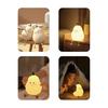 Night Light, Nursing Room Light, Table, Bedside Lamp, Cute LED Warm Color Light, Timer Setting, USB Rechargeable, Made of Silicone, Indirect