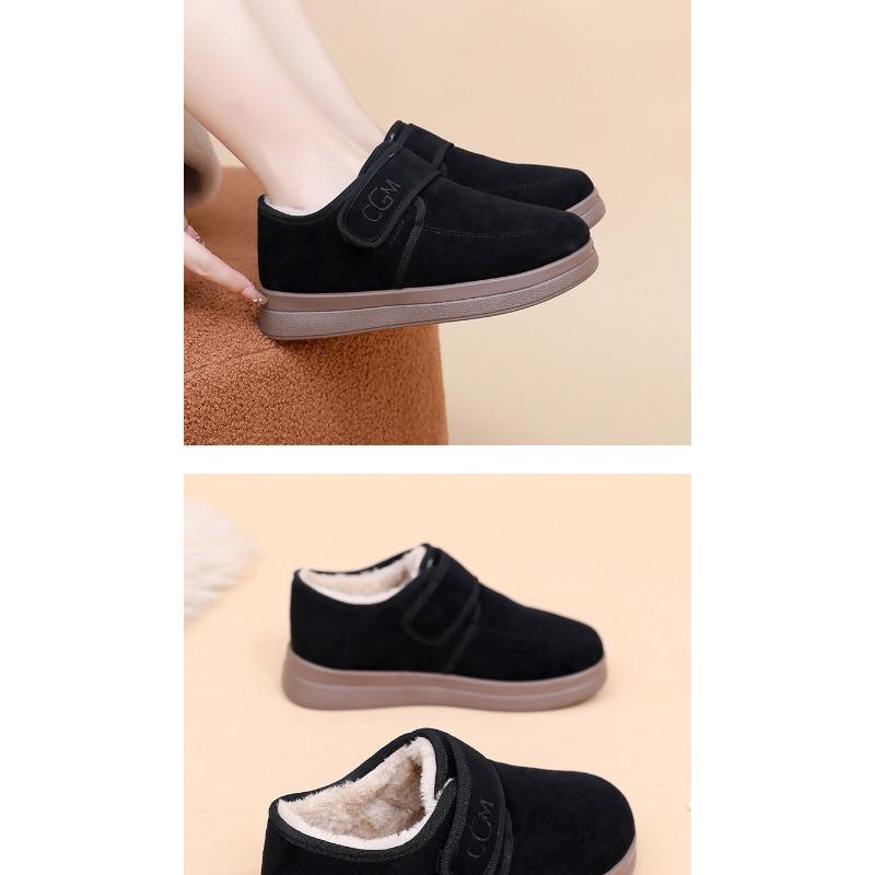 Dámské sněhule s plyšovou podšívkou, zimní protiskluzné kotníkové boty, teplé pohodlné ležérní boty pro všestranné nošení