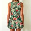 Custom Dress for Women Personalized Sleeveless Dress with Text Photo Print Custom Tropical Pattern Dress with Pocket