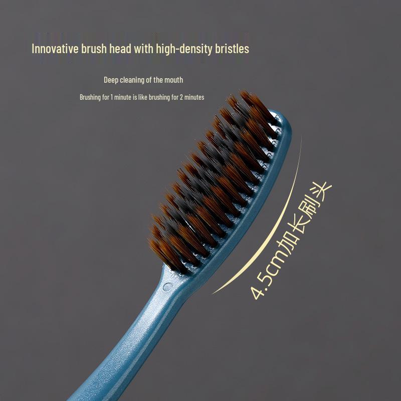 Bamboo Charcoal U-Shaped Toothbrush Head Set - Nano Bristles, Adult Size, Internet Celebrity Design.