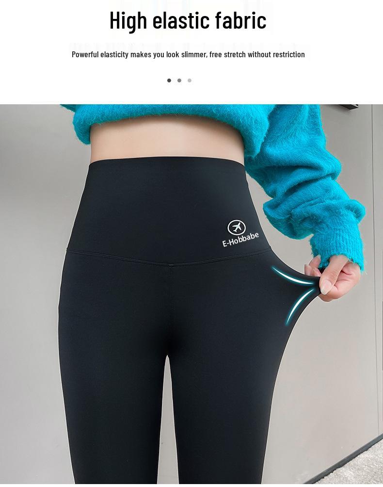 Damslimma svarta hajsimma yogaleggings - Bekväma, andningsbara och tunna
