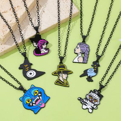 K-Pop Demon Hunters Necklace, Rumi Jino Dreapy Tiger Pendant, KPop Anime Cartoon Character Jewelry, Unisex Gift for Fans