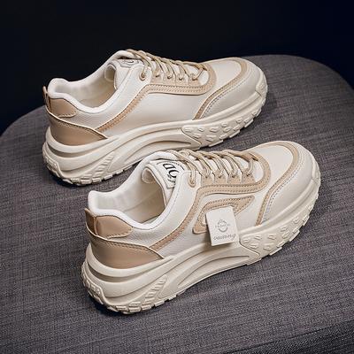 Neue atmungsaktive Damenschuhe mit dicken Sohlen, geeignet für Sport, Freizeitkleidung und Plateau-Schuhe.