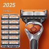 Men's 5-Layer Manual Razor for Face and Bald Head Shaving