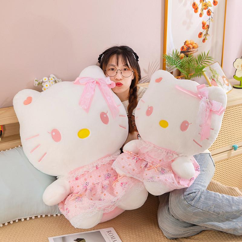 Peluche di Hello Kitty per Bambine con Tessuto Morbido a Pelo Corto e Design Coccoloso